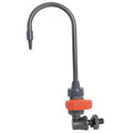 1/2" Wall Mount Gray PVC Gooseneck Faucet with True Union Valve