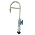 1/2" Deck Mount Natural Polypropylene Gooseneck Faucet with True Union Valve