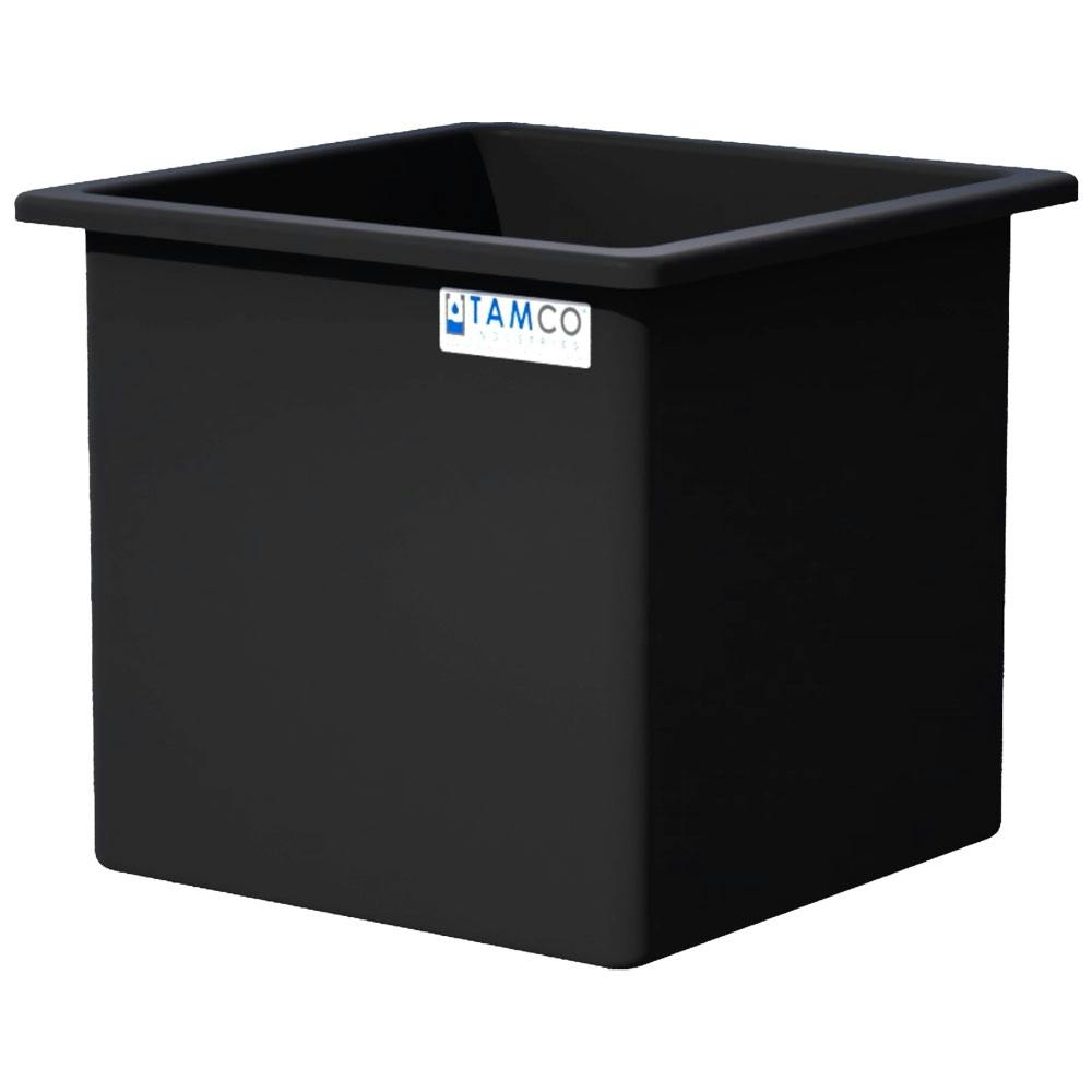 185 Gallon Black LLDPE Rectangular Tamco® Heavy-Duty Tank with External Flange - 36" L x 36" W x 36" Hgt. (Cover Sold Separately)