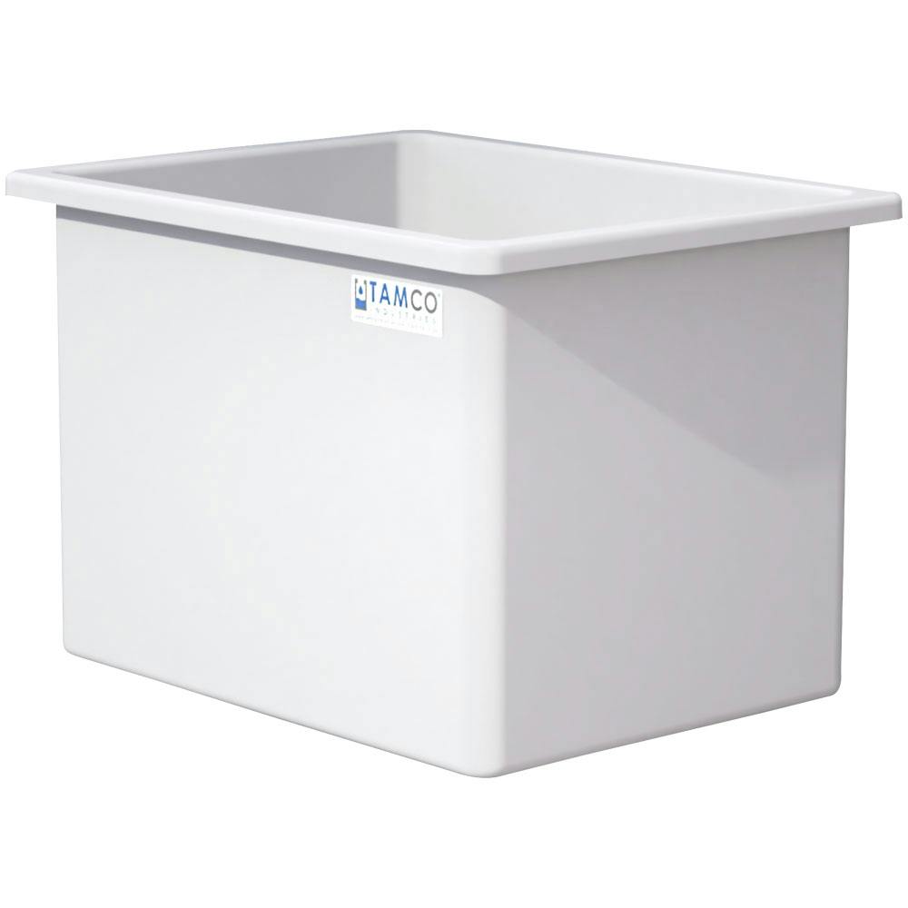 270 Gallon Natural LLDPE Rectangular Tamco® Heavy-Duty Tank with External Flange - 48" L x 36" W x 36" Hgt.