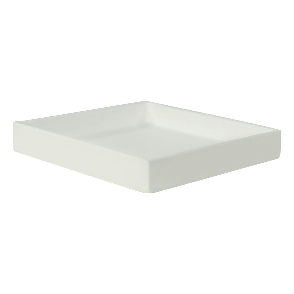 14-1/4" L x 14-1/4" W x 1-1/4" Hgt. White Tamco® Tray