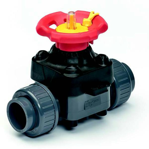 2" Socket PVC Praher T7 Series Diaphragm Valve with EPDM O-Rings & Diaphragm