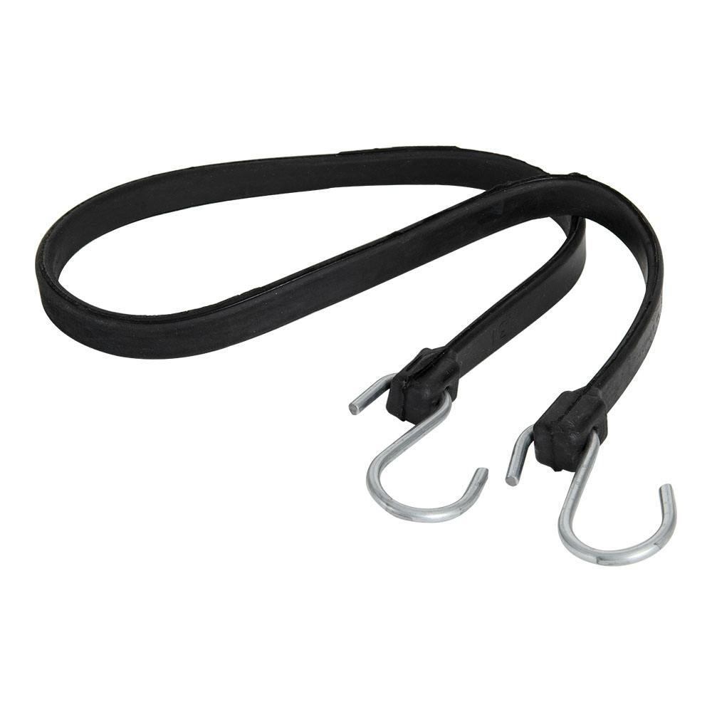 31" L Black EPDM Rubber Utility Strap with S-Hooks