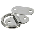 1.52" Ring ID L x 0.95" Ring ID W Type 316 Stainless Steel Folding Pad Eye with 2 Mounting Holes for #14 Pan Head Screws