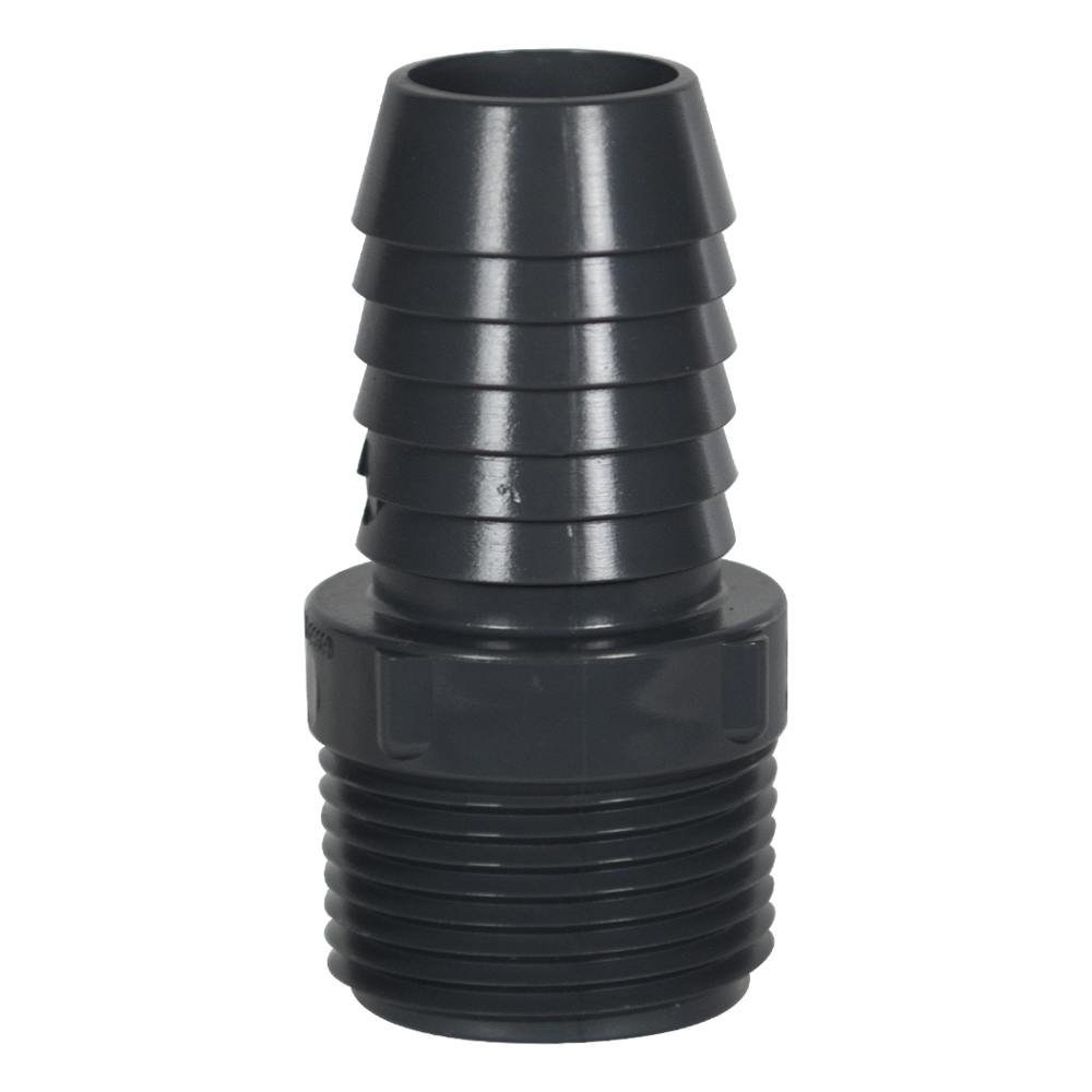 1" MNPT x 1" Hose Barb PVC Adapter