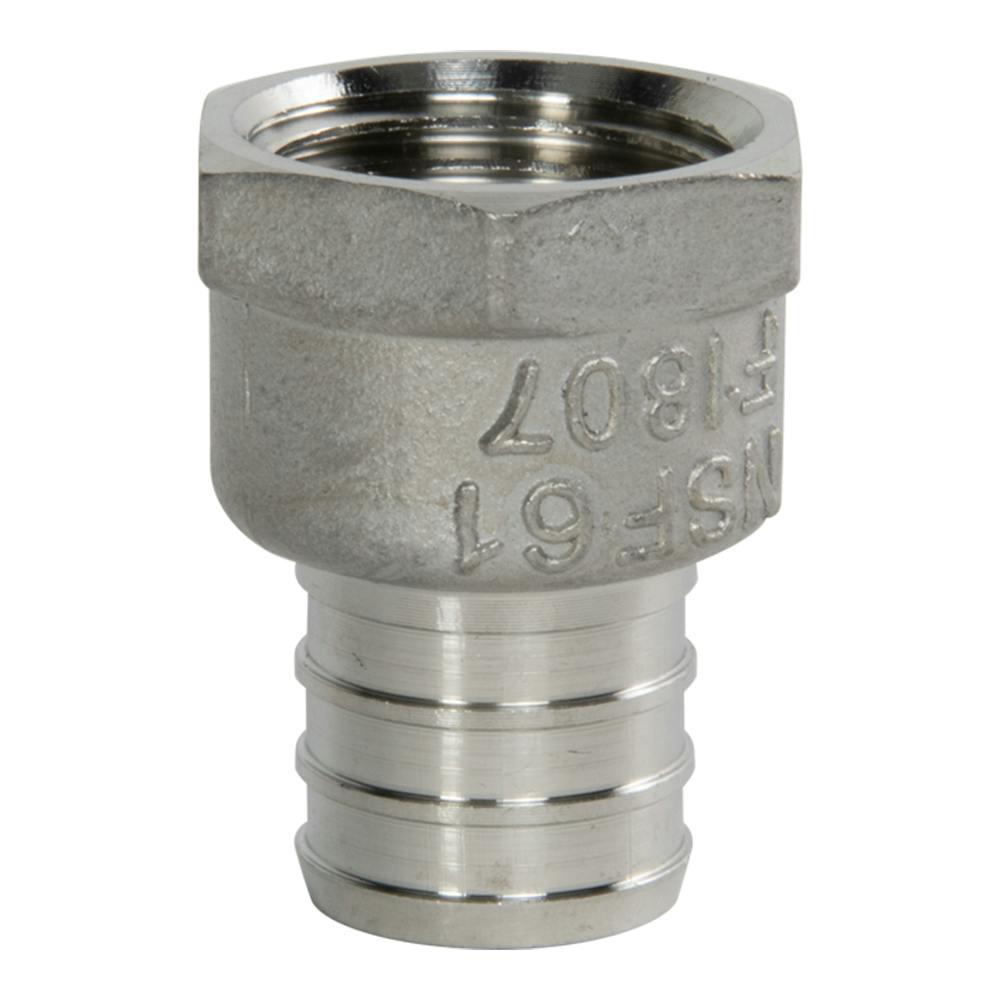 3/4" PEX x 3/4" FNPT Stainless Steel Female Adapter