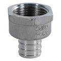 3/4" PEX x 1" FNPT Stainless Steel Female Adapter