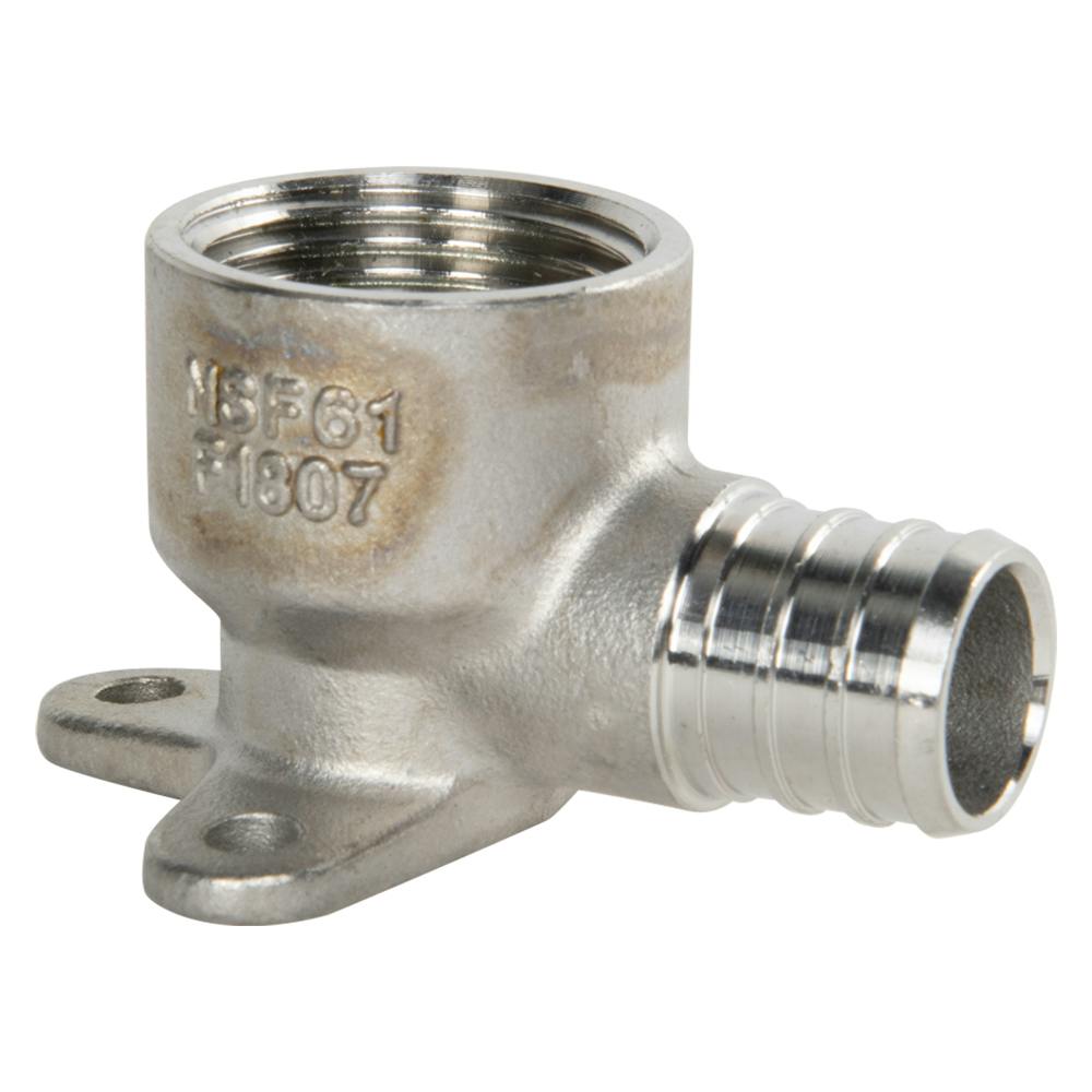3/4" PEX x 3/4" FNPT Stainless Steel Female Dropear 90° Elbow