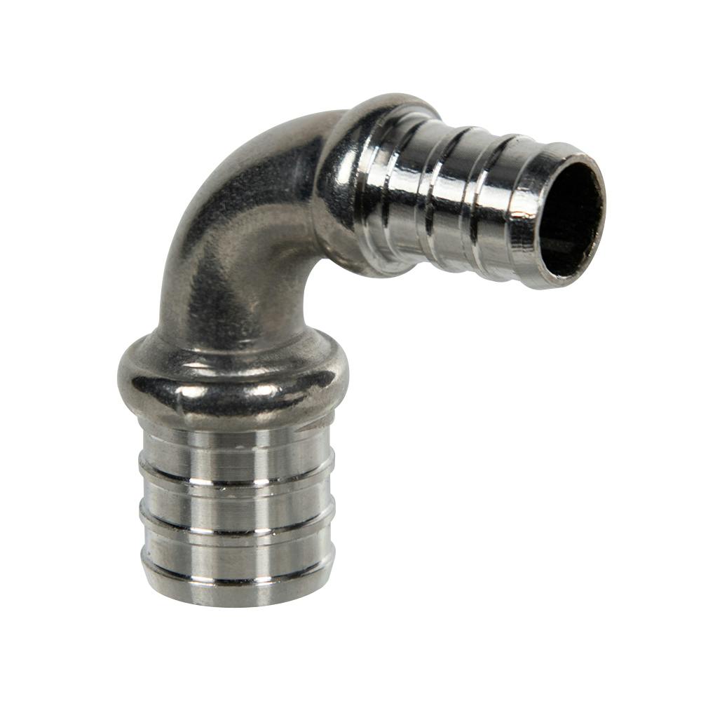 3/4" x 1/2" PEX Stainless Steel 90° Reducer Elbow