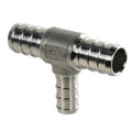 1/2" x 1/2" x 3/8" PEX Stainless Steel Reducer Tee