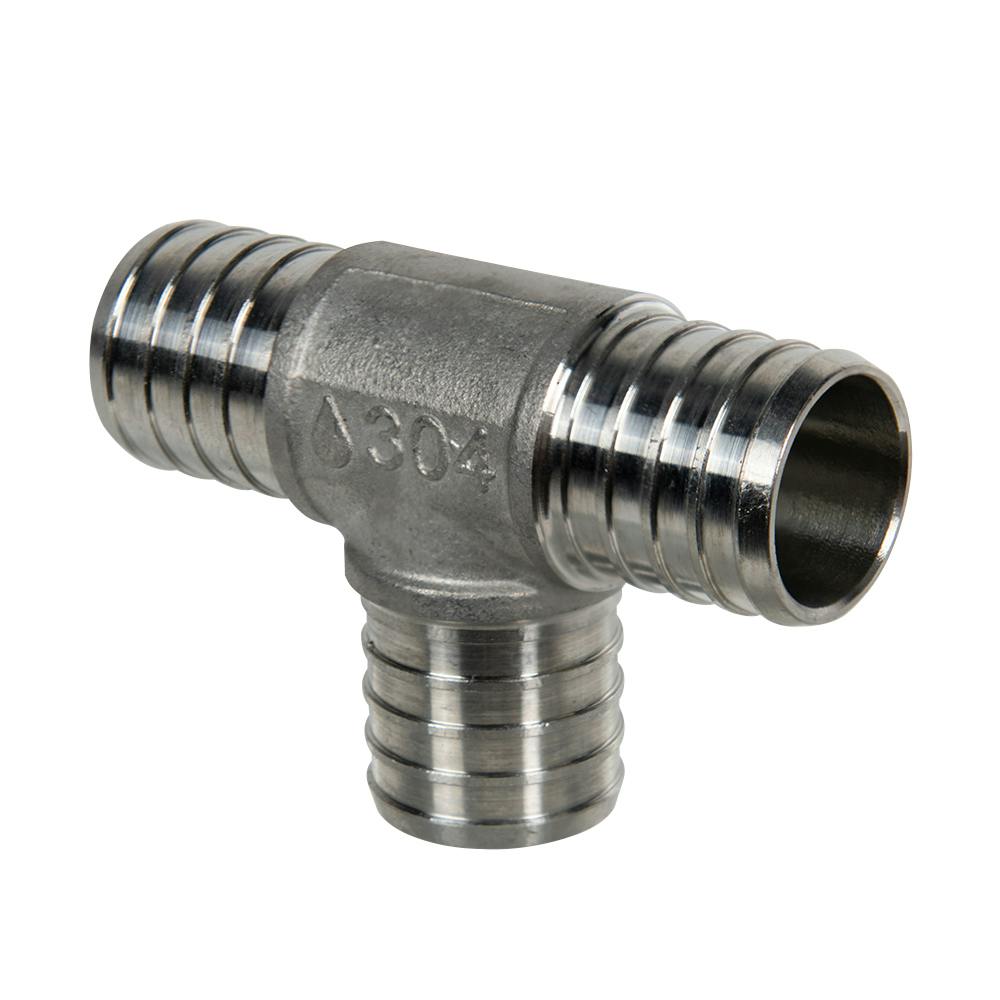 1" x 1" x 1" PEX Stainless Steel Tee