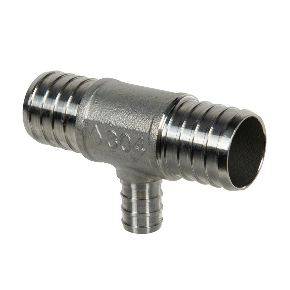 1" x 1" x 1/2" PEX Stainless Steel Reducer Tee