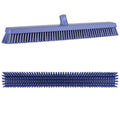 24.4" Purple Vikan® Heavy-Duty Push Broom Head with Soft & Stiff Bristles (Handle Sold Separately)