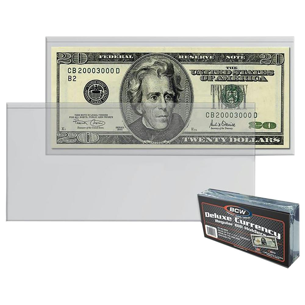 BCW® Regular Bill Currency Toploader (Package of 25)