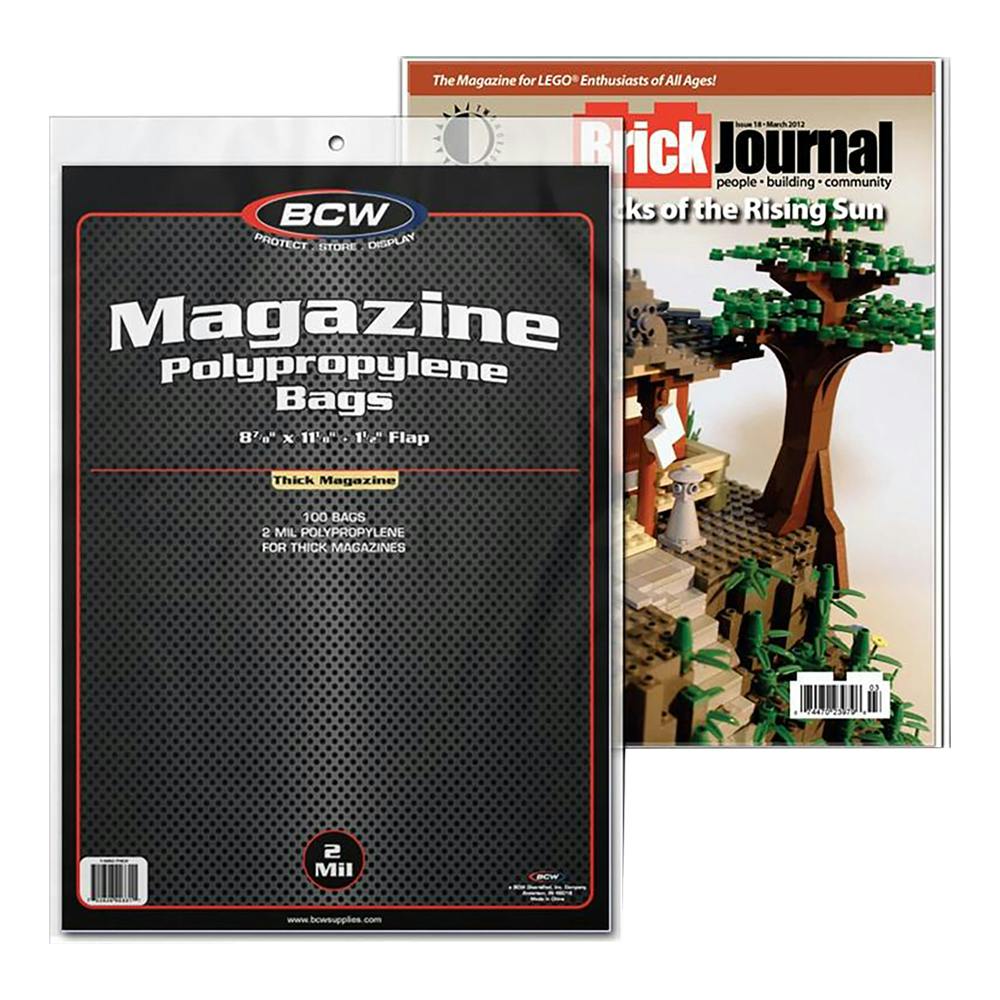 BCW® 8-7/8” Magazine Bag for Thick Magazines (Pack of 100)