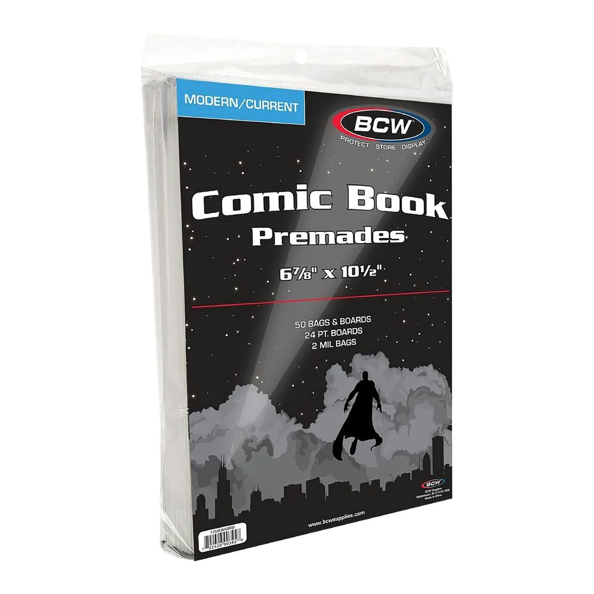 BCW® 6-7/8” Premade Current Comic Bag & Board (Pack of 50)