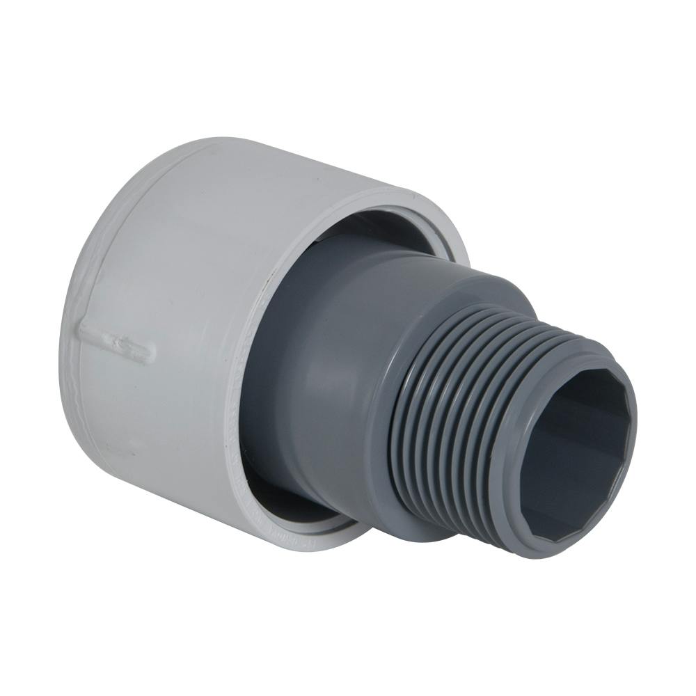 3" NPT Gray & White Schedule 40 PVC Male Threaded Tank Vent Cap
