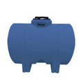 530 Gallon Blue LLDPE ProChem® Horizontal Leg Tank (1.9 Specific Gravity) with 16" Twist Lid - 48" Dia. x 74" L