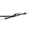 2" W x 16' L Black Nylon Marine-Grade Stainless Steel Standard Ratchet Assembly with S-Hooks