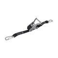 2" W x 10' L Black Nylon Marine-Grade Stainless Steel Wide Ratchet Assembly with Clips