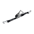 2" W x 6' L Black Nylon Stainless Steel Wide Ratchet Assembly with J-Hooks