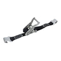 2" W x 10' L Black Nylon Stainless Steel Wide Ratchet Assembly with Flat Hooks