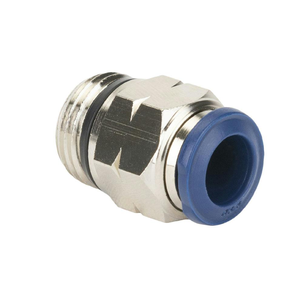 3/8" Push-to-Connect x 3/8" SWIFTFIT Universal Thread 87 Series Nickel-Plated Brass Straight Male Adapter