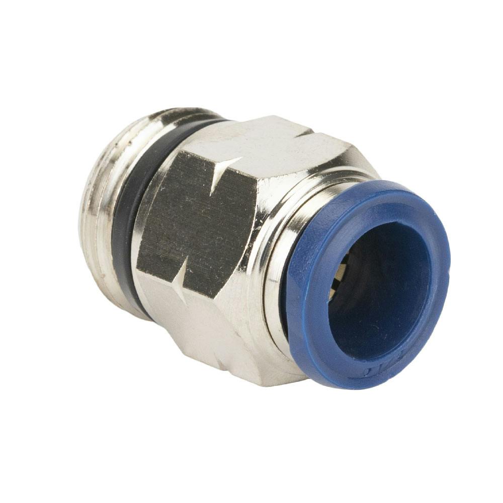 1/2" Push-to-Connect x 1/2" SWIFTFIT Universal Thread 87 Series Nickel-Plated Brass Straight Male Adapter