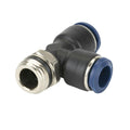 3/8" Tube OD x 3/8" SWIFTFIT Universal Thread x 3/8" Tube OD 85 Series Black Nylon Male Run Swivel Tee