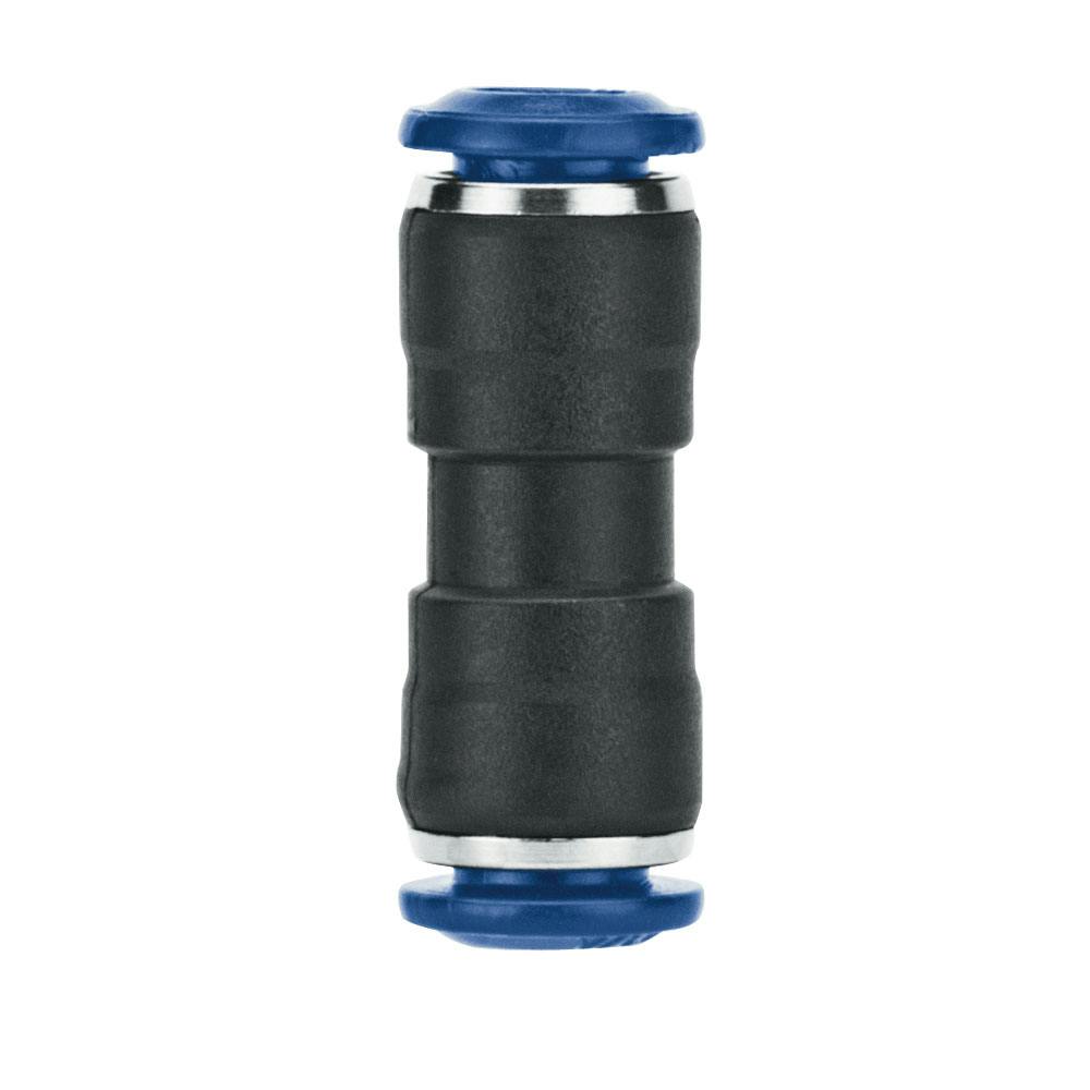 1/4" Tube OD x 1/4" Tube OD 85 Series Black Nylon Union Connector