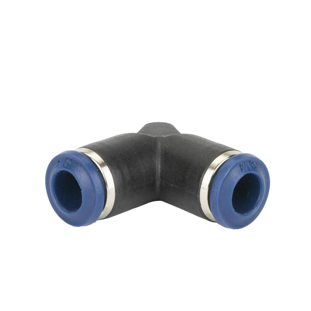 1/4" Tube OD x 1/4" Tube OD 85 Series Black Nylon 90° Union Elbow