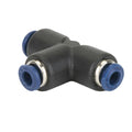 1/8" Tube OD x 1/8" Tube OD x 1/8" Tube OD 85 Series Black Nylon Union Tee