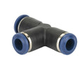 1/4" Tube OD x 1/4" Tube OD x 1/4" Tube OD 85 Series Black Nylon Union Tee