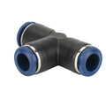 3/8" Tube OD x 3/8" Tube OD x 3/8" Tube OD 85 Series Black Nylon Union Tee