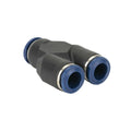 3/8" Tube OD x 3/8" Tube OD x 3/8" Tube OD 85 Series Black Nylon Union Y