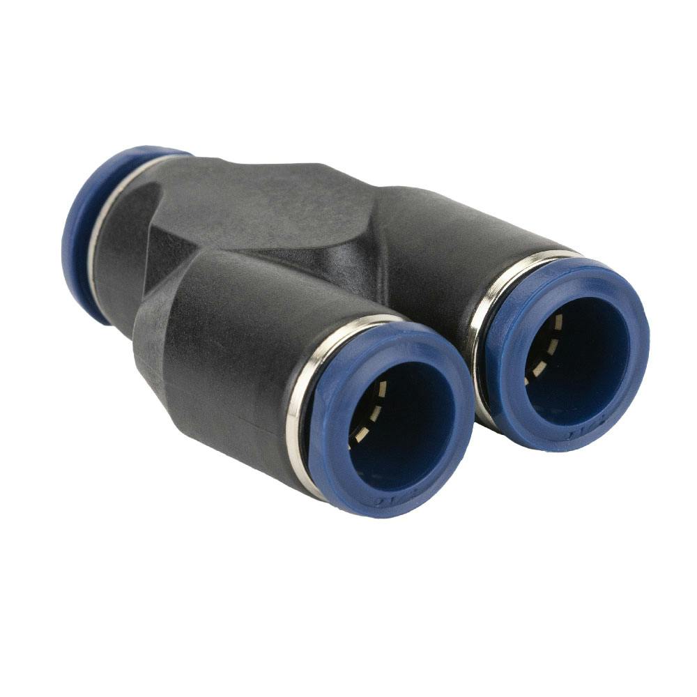 1/2" Tube OD x 1/2" Tube OD x 1/2" Tube OD 85 Series Black Nylon Union Y