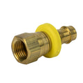 3/8" Female JIC 37° Swivel x 3/8" Hose Barb Brass Push-Lok® Fitting with Yellow Collet