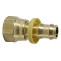 1/2" Female SAE 45° Swivel x 1/2" Hose Barb Brass Push-Lok® Fitting with Yellow Collet