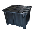 Black Bulk Storage Container with Lid (1200 lb. Capacity) - 51" L x 43" W x 36" Hgt.