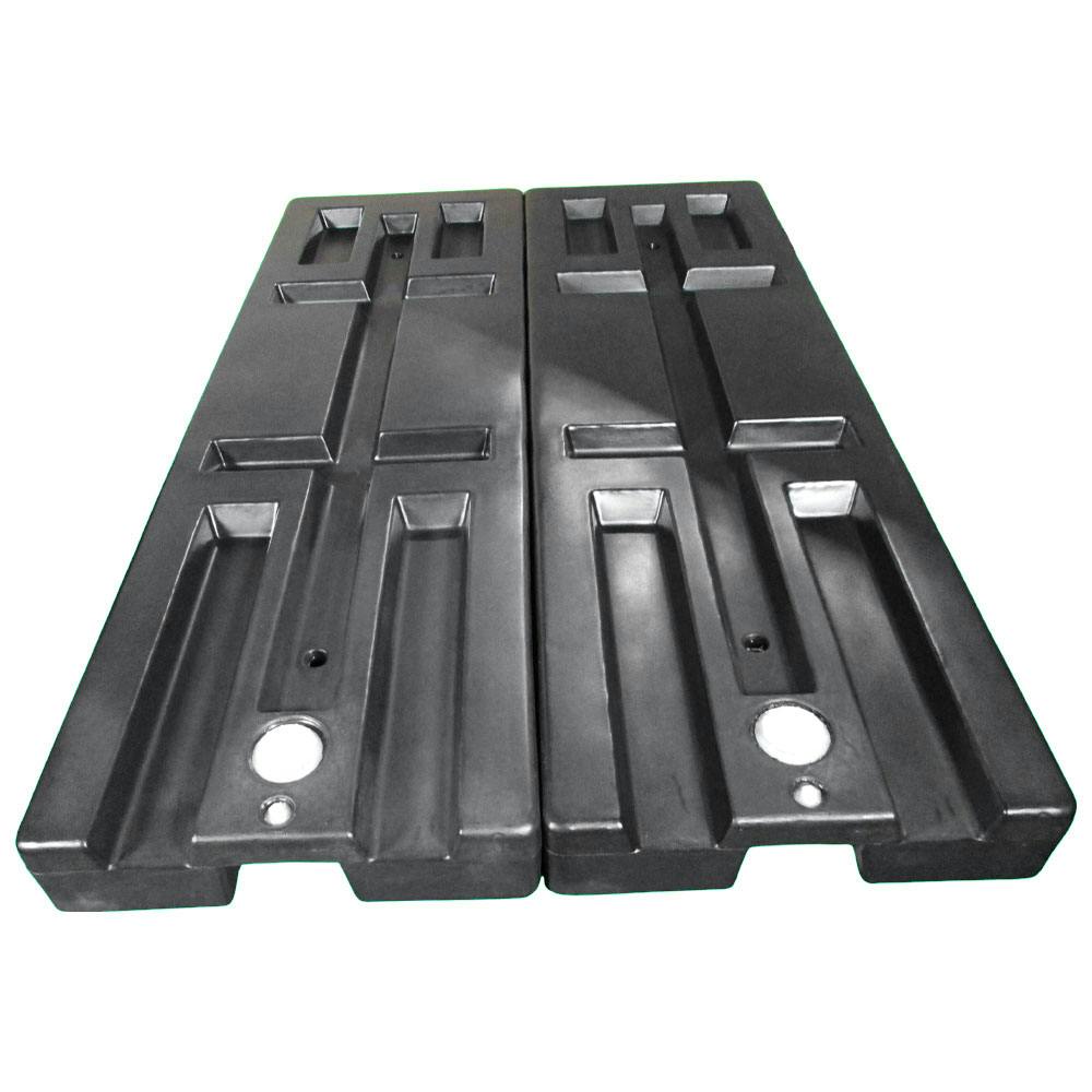 68 Gallon Black LLDPE Weight-Mates Truck Bed Weight Tanks (Set of 2) - 6' L x 48" W x 6" Hgt.