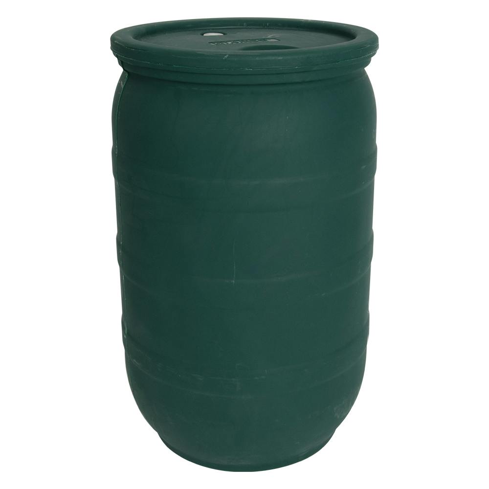 55 Gallon Forest Green Tamco® Closed Head Drum with 3/4" & 2" NPS Bungs