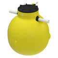 500 Gallon Yellow Round Septic Tank with 24" Locking Black Lid - 63" Dia. x 74" Hgt.