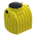 750 Gallon Yellow Single Compartment Loaf Septic Tank with 24" Locking Black Lid - 60" L x 70" W x 60" Hgt.