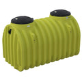 1250 Gallon Yellow Single Compartment Loaf Septic Tank with 2 - 24" Bolt-on Black Lids - 115" L x 59" W x 74" Hgt.