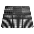 Black Interlocking Slip Resistant Floor Mat 3' x 3' x 1/2"