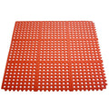 Red Interlocking Slip Resistant Floor Mat 3' x 3' x 1/2"
