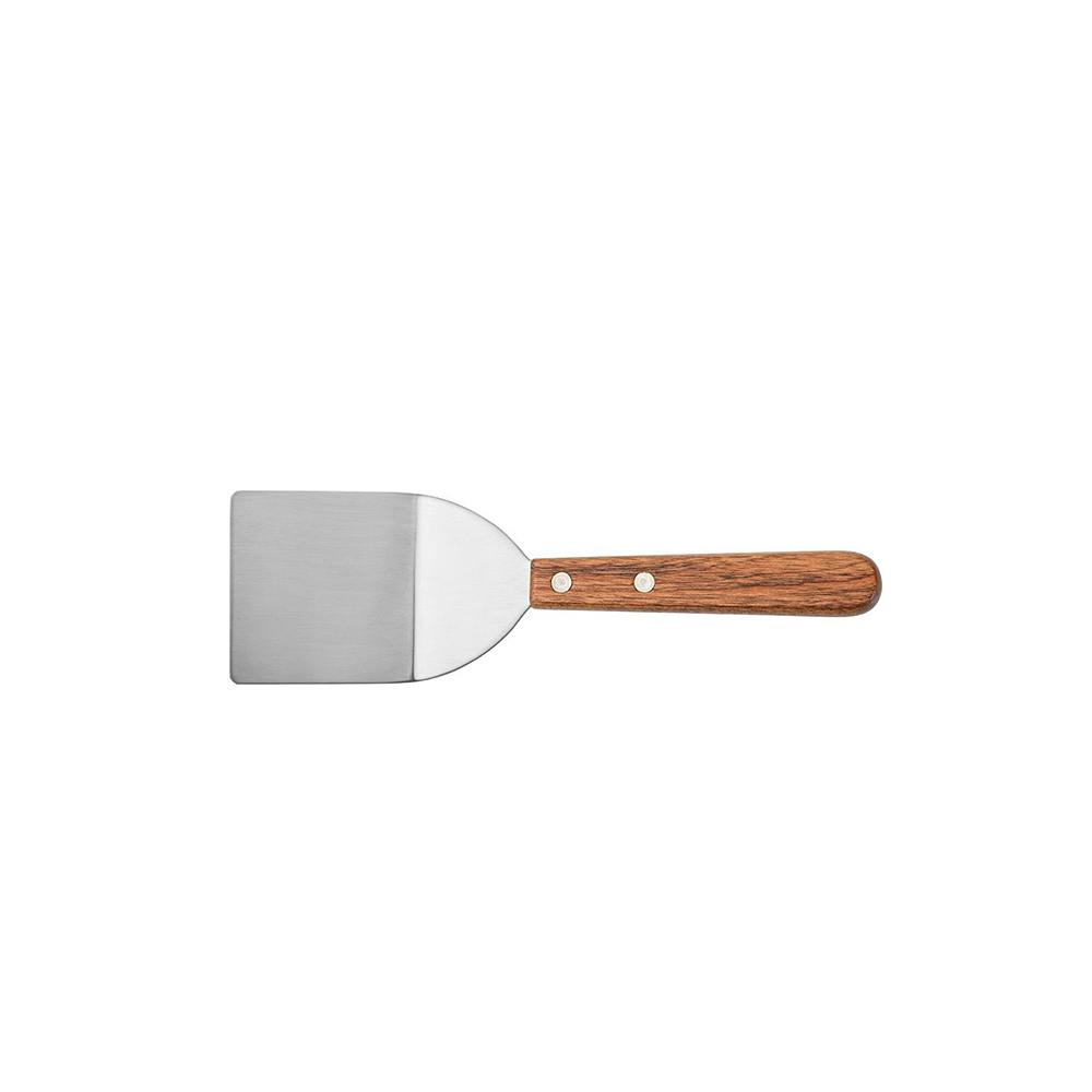 Stainless Steel Mini Turner with Wood Handle - 2.25" x 2" Blade