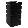 100 Gallon Black LLDPE Tamco® Rectangular Ribbed Tank with 16" Lid & 20 Gallon Graduations - 24" L x 24" W x 45" Hgt.