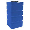 100 Gallon Blue LLDPE Tamco® Rectangular Ribbed Tank with 16" Lid & 20 Gallon Graduations - 24" L x 24" W x 45" Hgt.