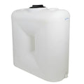 125 Gallon Natural LLDPE Tamco® Rectangular Dual-Barrel Doorway Tank with 8" Lid, 3/4" FNPT Connection with 3/4" MIPT Float Valve & 25 Gallon Graduations - 45" L x 22" W x 37" Hgt.